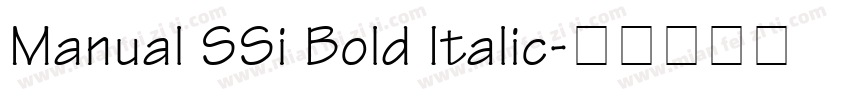 Manual SSi Bold Italic字体转换